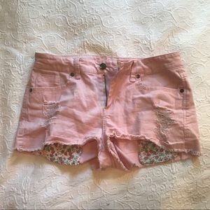 Pink Strawberry Jean Short